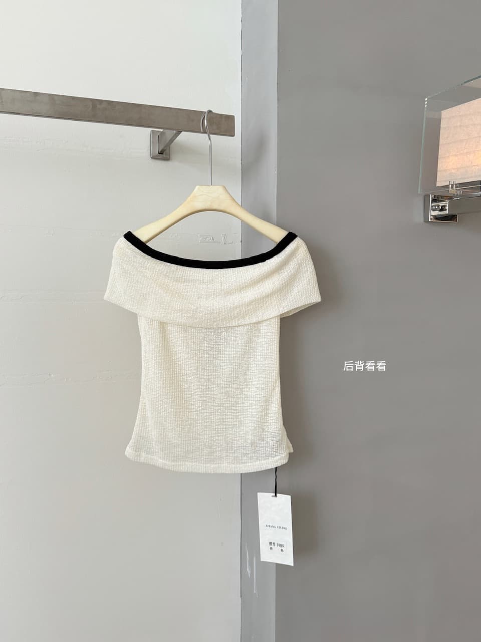 한 부서 여름 섹션 한 부서 미니멀리즘 단색 몸매 가꾸기 나비 매듭 쇼트 스타일 작은 셔츠 여성 상세 이미지 8