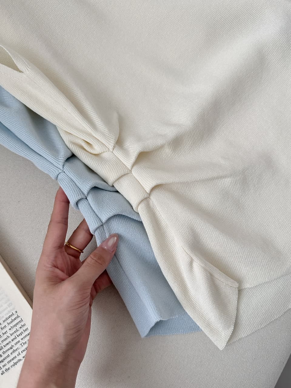 rachel 파리 일러스트레이션 도시 lady 센스 슬림해 보이는 핀치 Pleat 측면 트임 조끼 상세 이미지 3