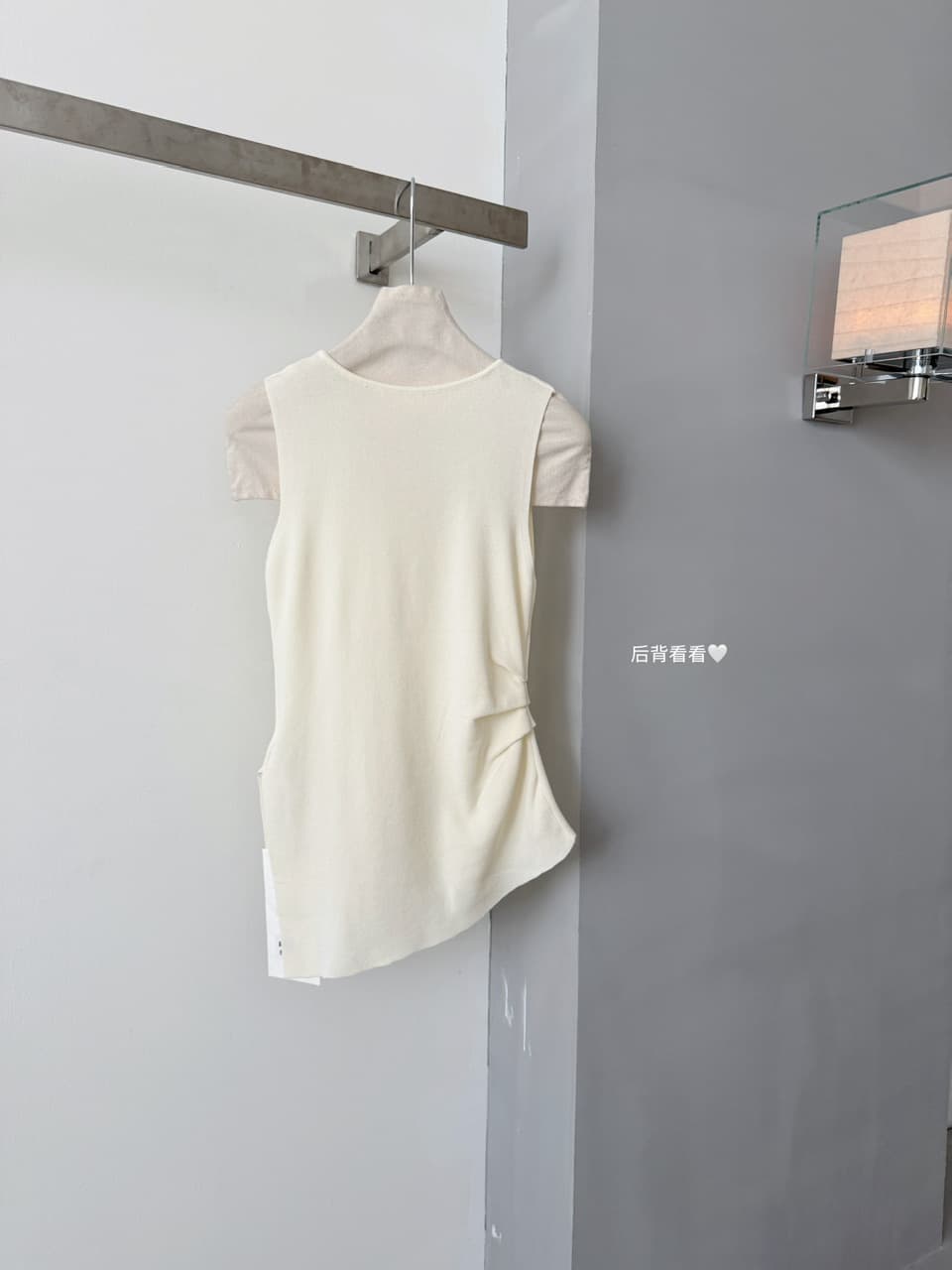 rachel 파리 일러스트레이션 도시 lady 센스 슬림해 보이는 핀치 Pleat 측면 트임 조끼 상세 이미지 8