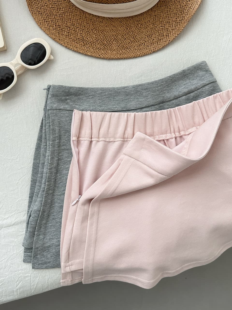 느긋한 바람 스트라이프 자외선 차단 블라우스 인사이드 가져 가라. 캐미솔 여름 세트 하이웨이스트 타이트 스커트 반신 스커트 3종 세트 상세 이미지 6