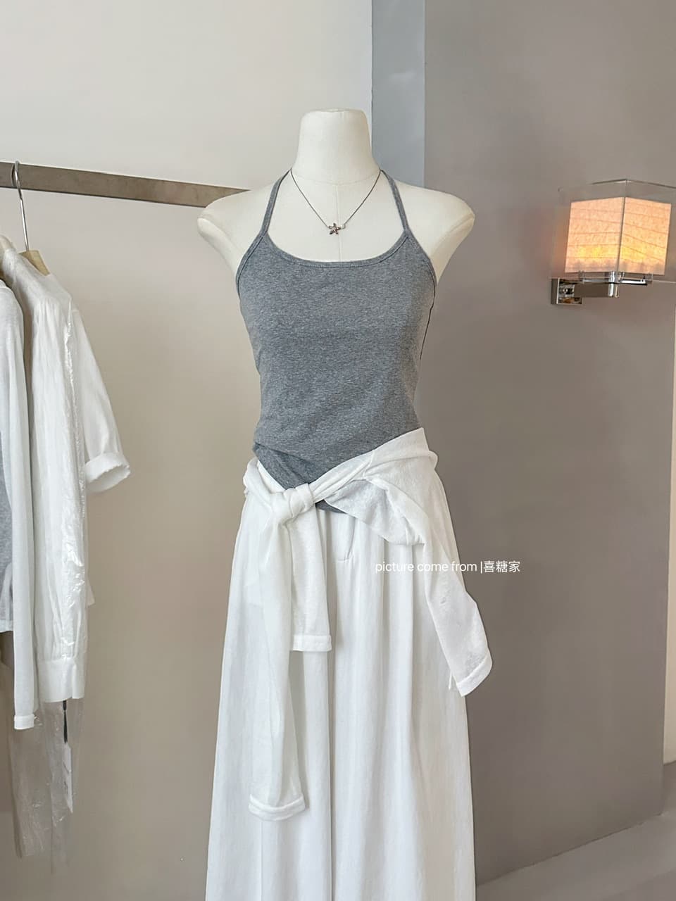 한 부서 느긋한 자외선 차단 세트 여성 행침 목 조끼 여성 외부 가져 가라. 비틀림 긴팔 블라우스 맨위 투피스 세트 상세 이미지 7