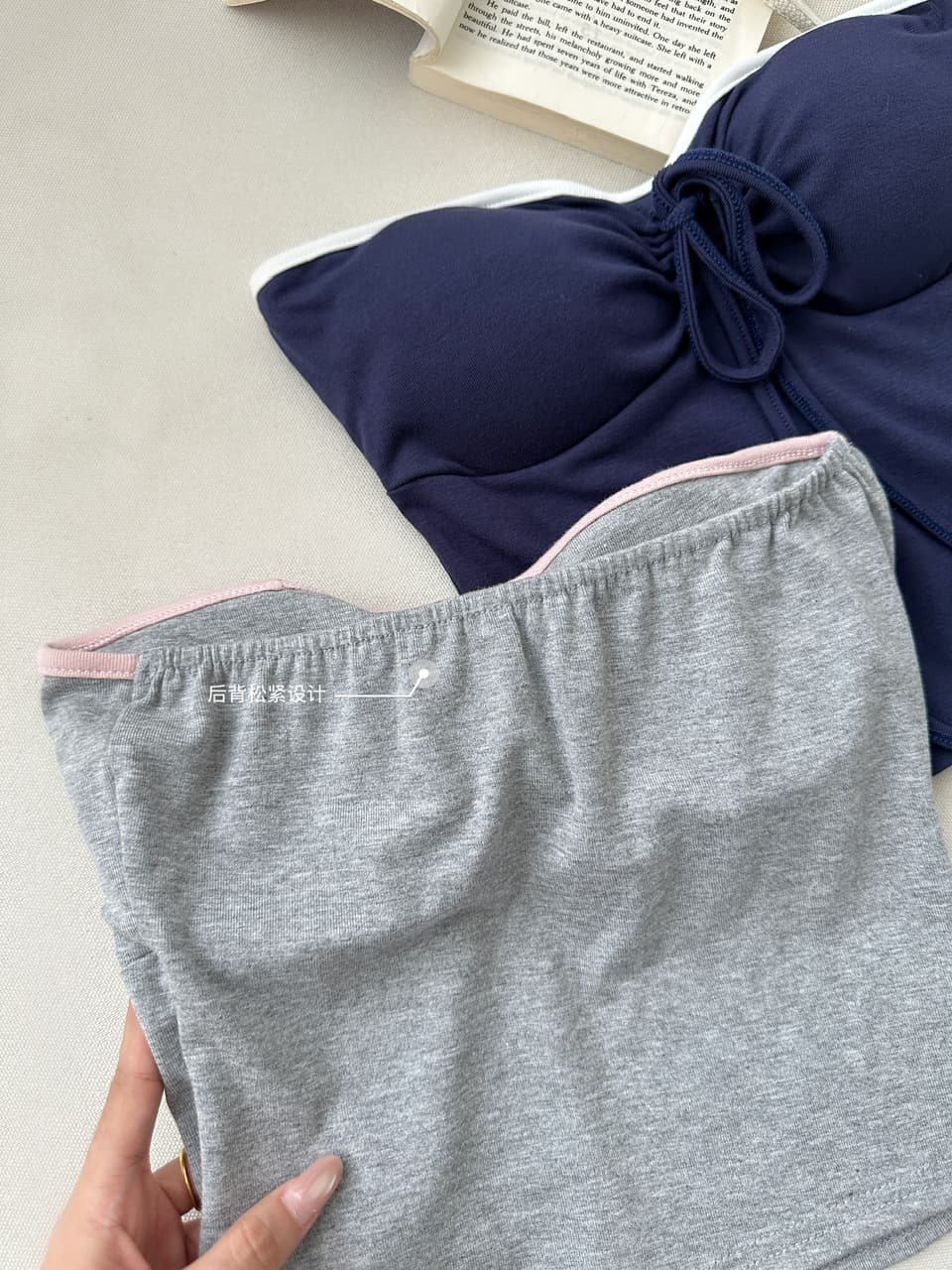 이른 가을 느슨함 느긋한 바람 얇고 가벼운 긴팔 오픈 가디건 펌프 로프 튜브탑 맨위 하이웨이스트 레이스업 캐주얼 바지 3종 세트 상세 이미지 13