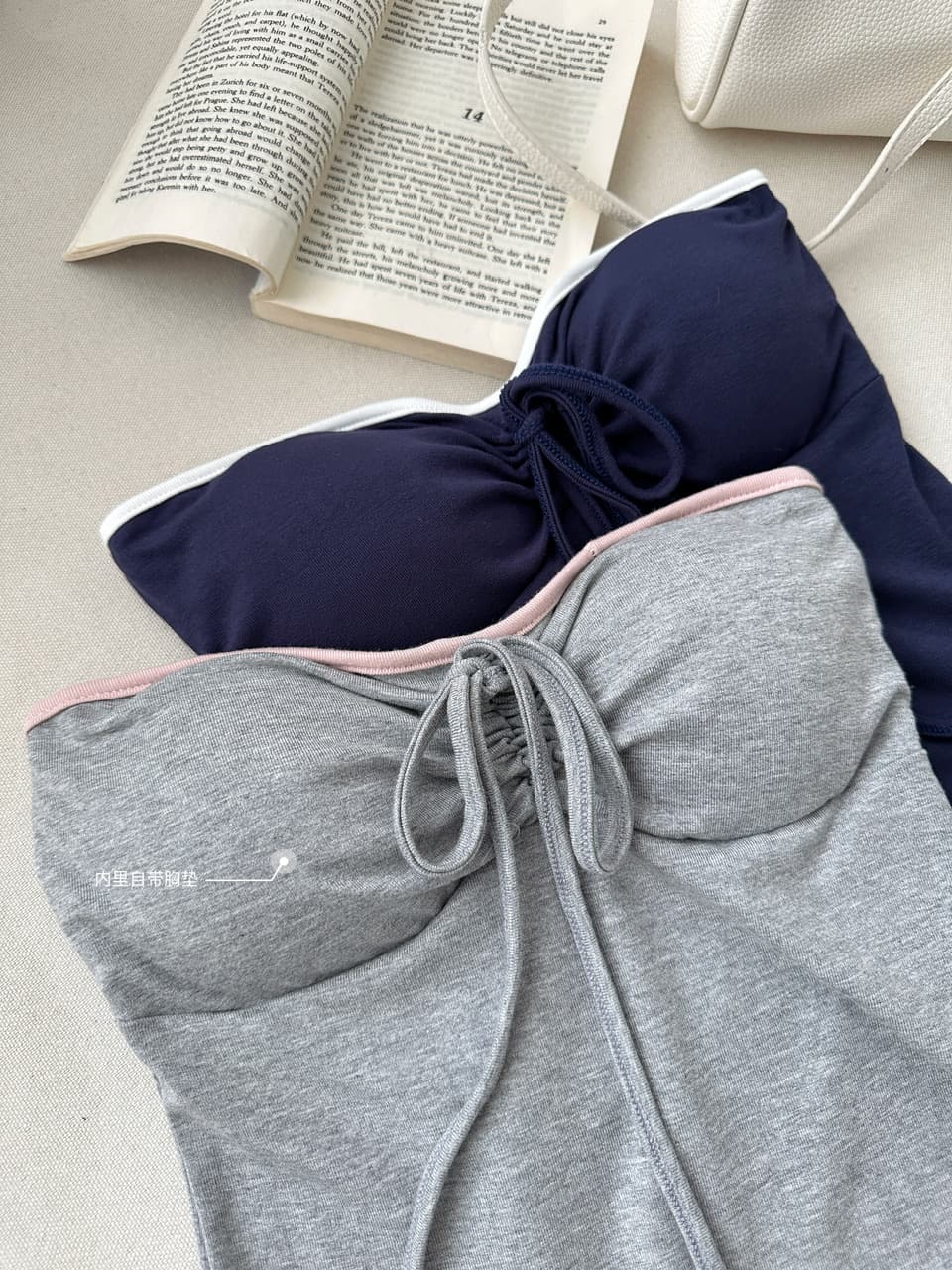 이른 가을 느슨함 느긋한 바람 얇고 가벼운 긴팔 오픈 가디건 펌프 로프 튜브탑 맨위 하이웨이스트 레이스업 캐주얼 바지 3종 세트 상세 이미지 22