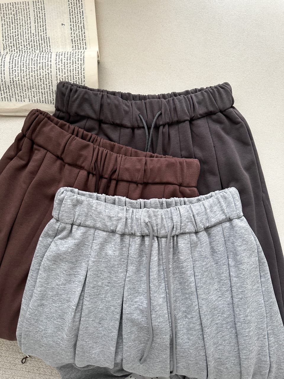 가을 켜기 새로운 한 부서 미니멀리즘 다용도 허리밴드 펌프 로프 루즈핏 캐주얼 바지 웨이 바지 편안함 상세 이미지 6