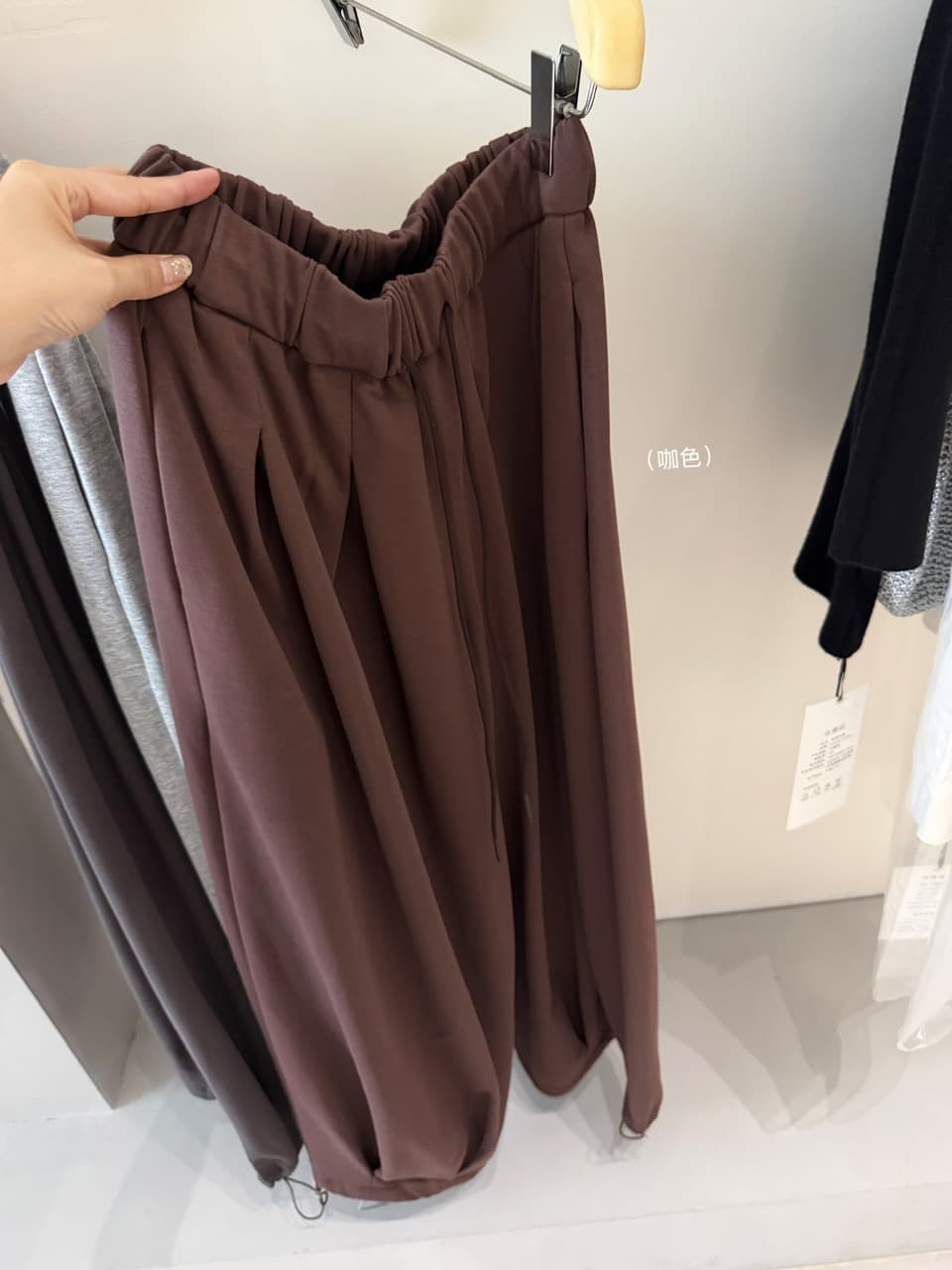 가을 켜기 새로운 한 부서 미니멀리즘 다용도 허리밴드 펌프 로프 루즈핏 캐주얼 바지 웨이 바지 편안함 상세 이미지 16