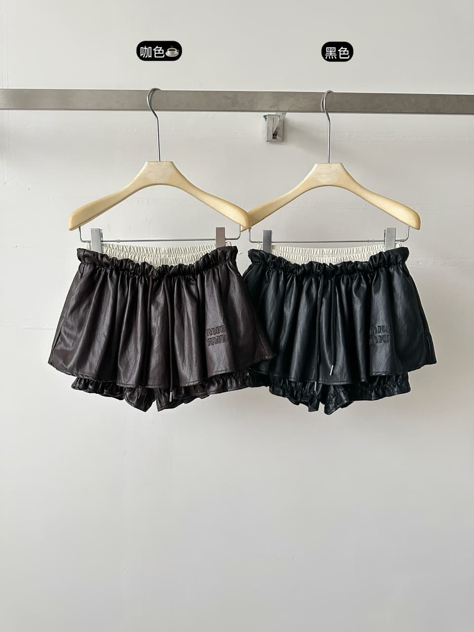 달콤함 프릴 허리밴드 펌프 로프 반신 스커트 여성 퍼프 미니 스커트 핫걸 가죽 꽃밭 치마 상세 이미지 4