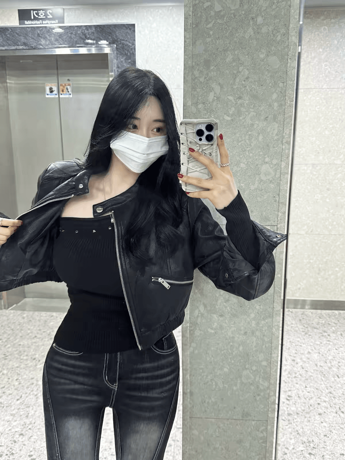 지금 want 작은 쿠이 한국 동대문 구매 봄 쇼트 스타일 패션 다용도 스탠드 칼라 가죽 재킷 재킷 재킷 상세 이미지 2