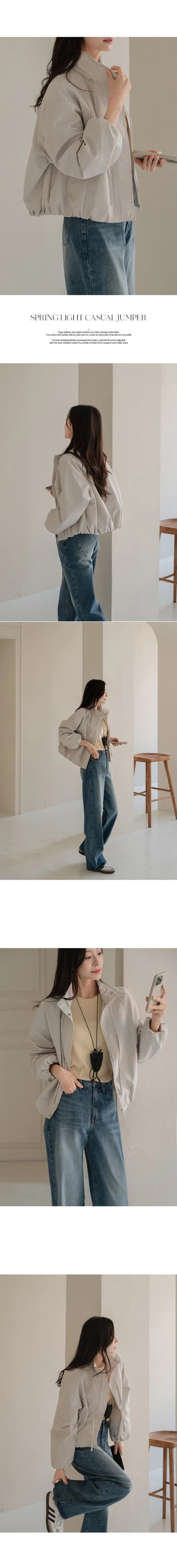 한국 새로운 중 쇼트 스타일 루즈핏 자켓 캐주얼 재킷 상세 이미지 5