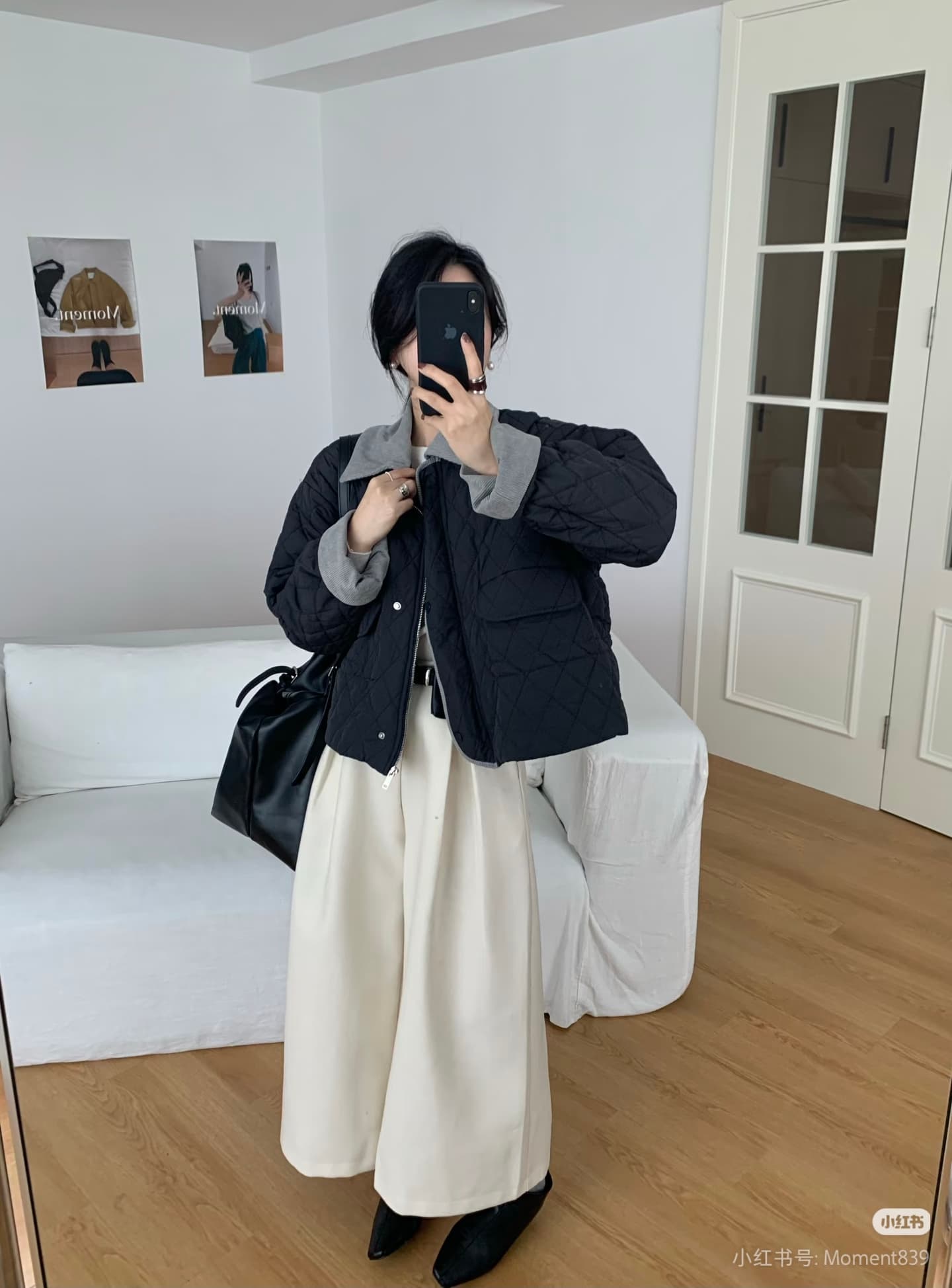 있음 밖으로 질량 한국 스타일 레트로 작은 샤넬 스타일 POLO 칼라 연령 감소 달콤함 면 의류 여성 코트 상세 이미지 11