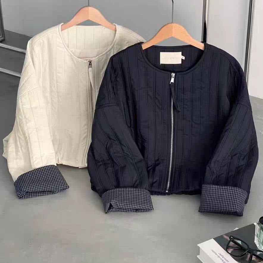 있음 밖으로 질량 2025 가을 겨울 새로운 한국 스타일 패션 다용도 슬림해 보이는 긴팔 면 의류 여성 코트 이미지 5