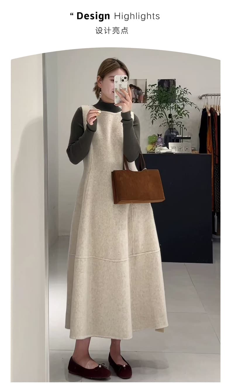 임산부 연령 감소 공주 바람 기본 셔츠 스택 착용 조끼 모직 꽃밭 캐주얼 부드러운 바람 세트 상세 이미지 6