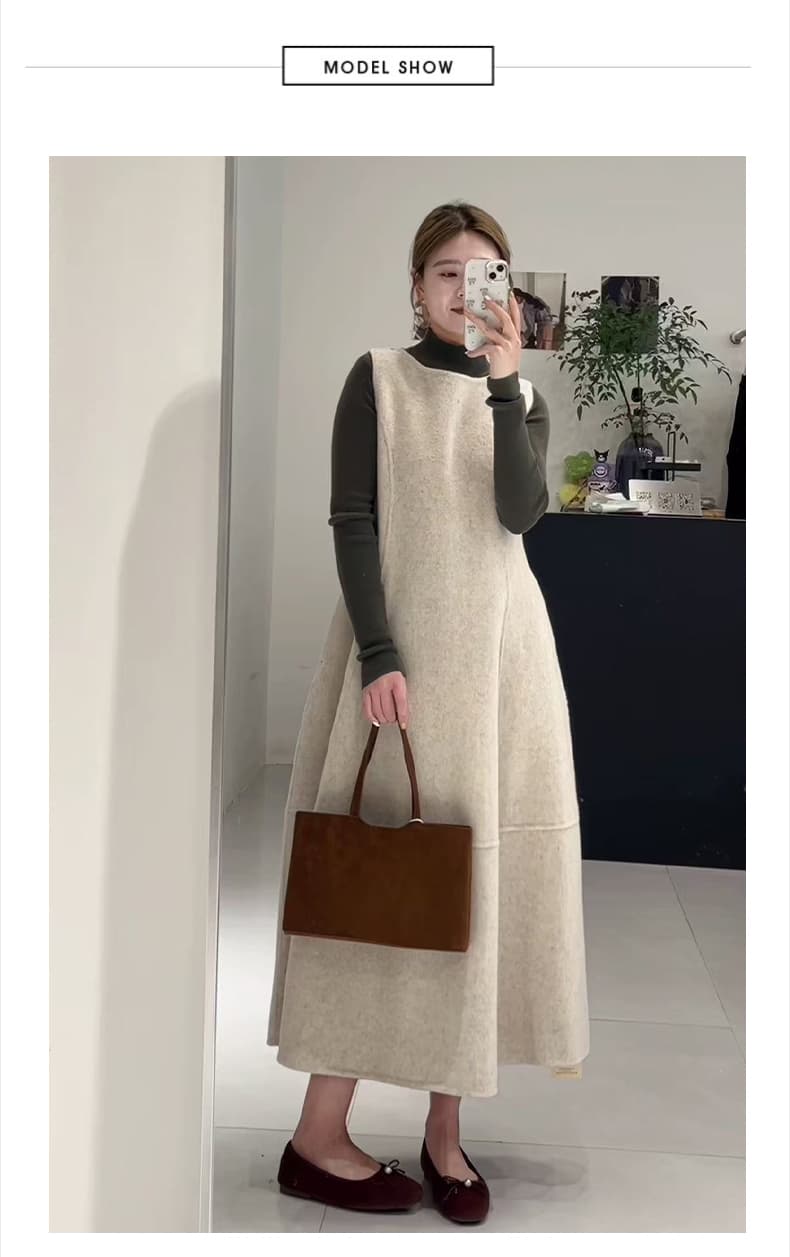 임산부 연령 감소 공주 바람 기본 셔츠 스택 착용 조끼 모직 꽃밭 캐주얼 부드러운 바람 세트 상세 이미지 19