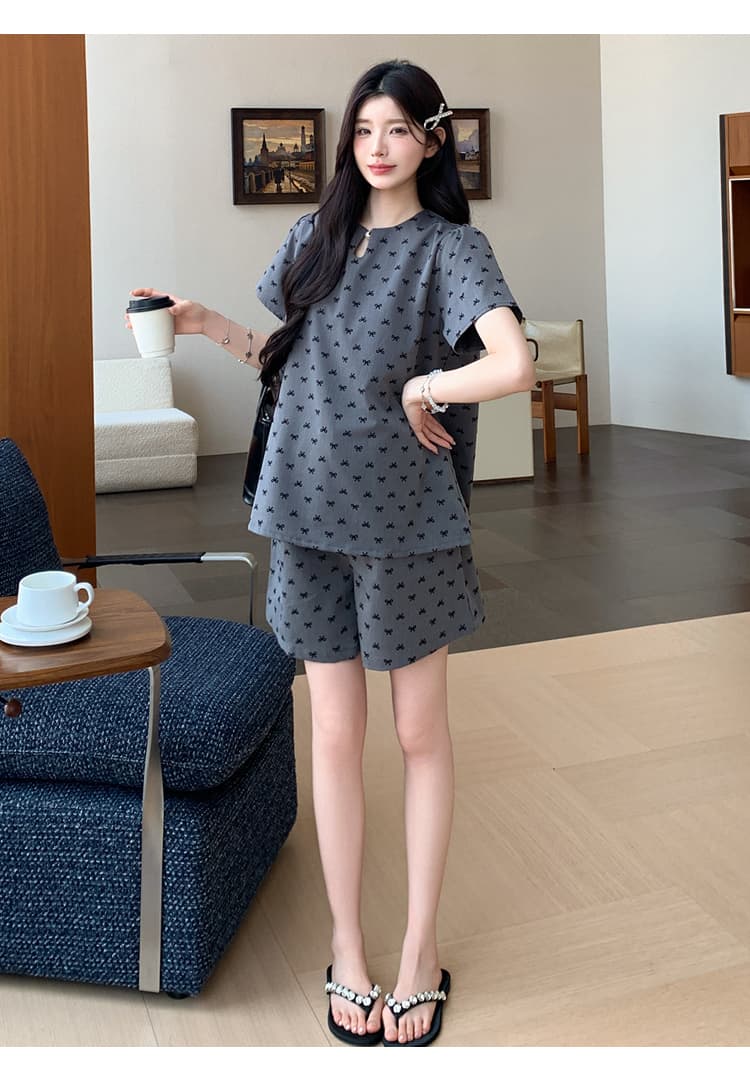 실사 지금 신제품 한국 스타일 패션 루즈핏 미니멀리즘 나비 매듭 세트 돼지 코 버클 태아기 출산 후 웨어러블 상세 이미지 12
