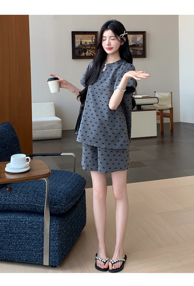 실사 지금 신제품 한국 스타일 패션 루즈핏 미니멀리즘 나비 매듭 세트 돼지 코 버클 태아기 출산 후 웨어러블 상세 이미지 13