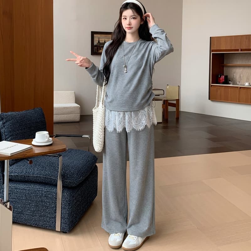 지금 실사 새로운 2026 가을 겨울 새로운 임산부 홀로우 아웃 구덩이 기사 니트 오픈 가디건 슬립 드레스 품격 한국 스타일 투피스 세트 이미지 4