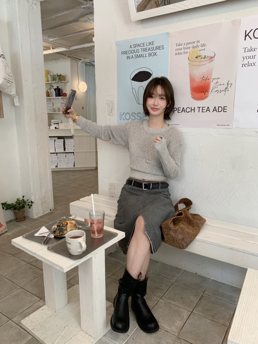 재고 있음 한국 스타일 출퇴근 미니멀리즘 라운드 넥 스트랩 보온 스웨터 상세 이미지 2