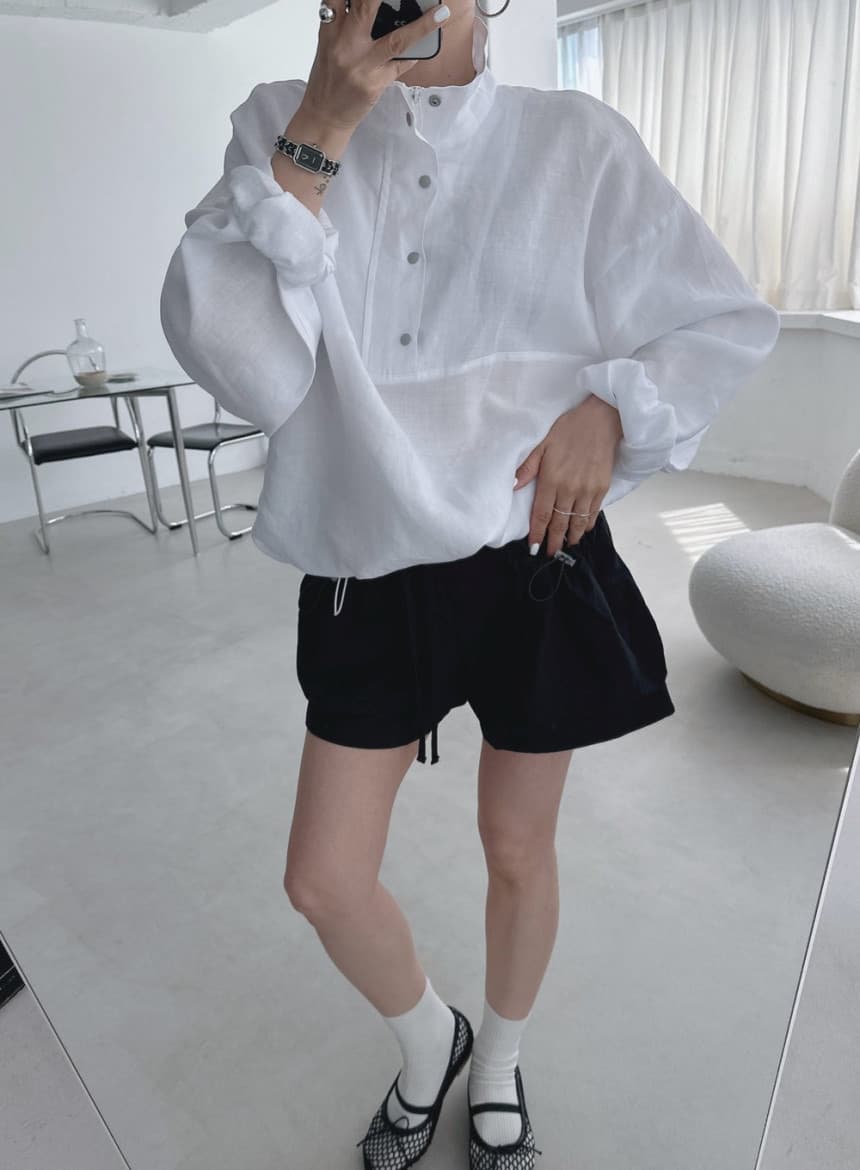 재고 있음 한국 chic 새로운 캐주얼 부서 버클 스탠드 칼라 펌프 로프 뒤로 알파벳 후드티 상세 이미지 24
