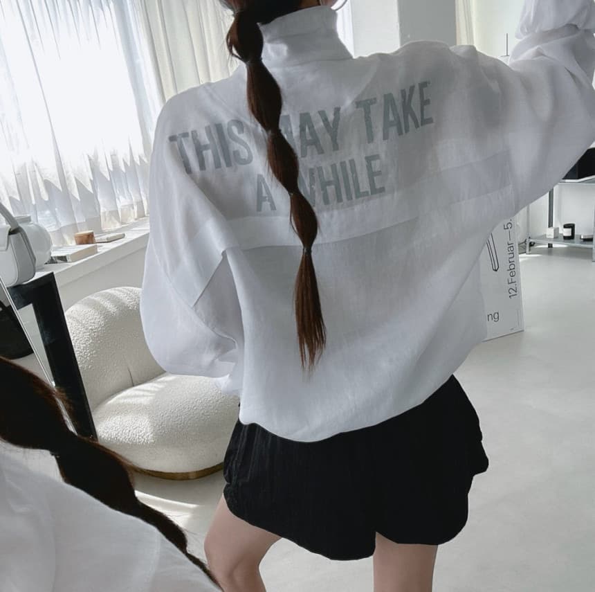 재고 있음 한국 chic 새로운 캐주얼 부서 버클 스탠드 칼라 펌프 로프 뒤로 알파벳 후드티 상세 이미지 25