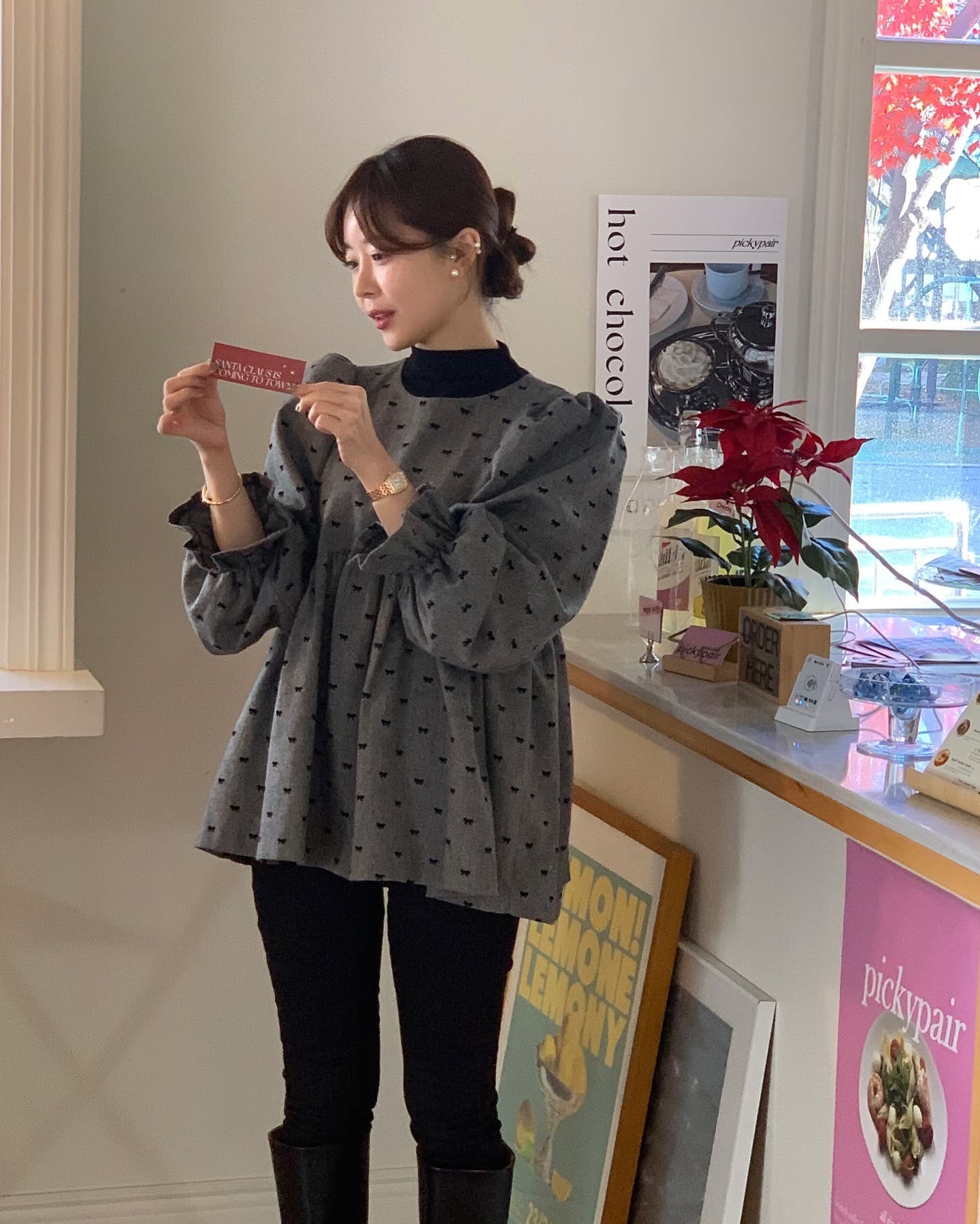 있음 물품 레트로 품격 셔츠 이미지 3