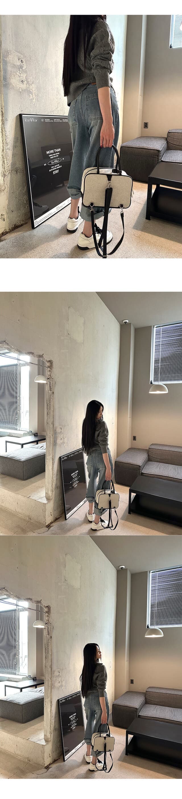 있음 물품 한국 스타일 레트로 품격 스탠드 칼라 루즈핏 캐주얼 긴팔 니트 꽈배기 스웨터 여성 코트 상세 이미지 25