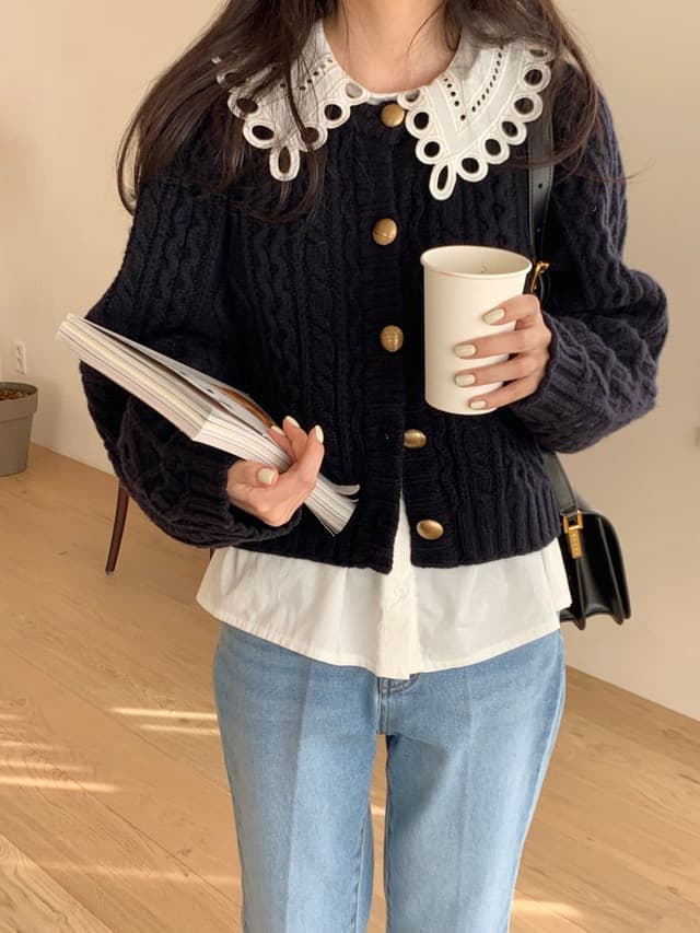 있음 물품 품격 연령 감소 베이비 칼라 다용도 거품 소매 셔츠 상세 이미지 13