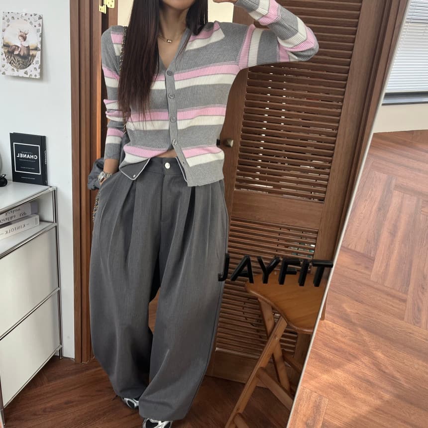 재고 있음 한국 동대문 봄 부드러운 다용도 싸움 색상 시스템 버클 니트 오픈 가디건 상세 이미지 28