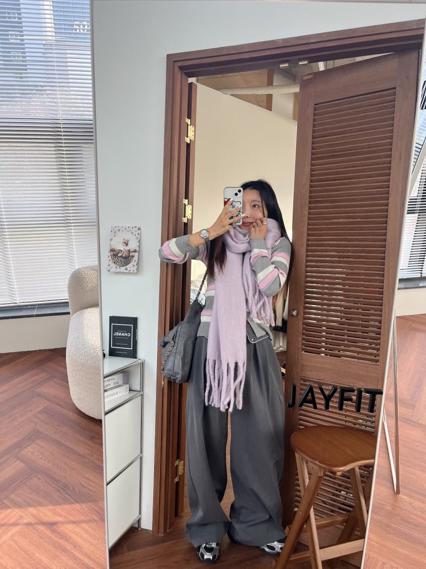 재고 있음 한국 동대문 봄 부드러운 다용도 싸움 색상 시스템 버클 니트 오픈 가디건 상세 이미지 29