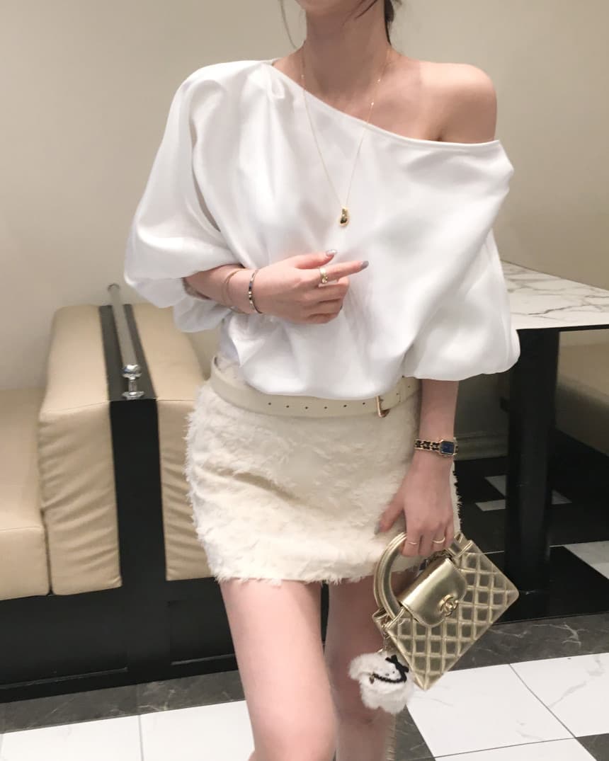 재고 있음 한국 ins 패션 품격 다용도 반팔 오프숄더 맨위 상세 이미지 6