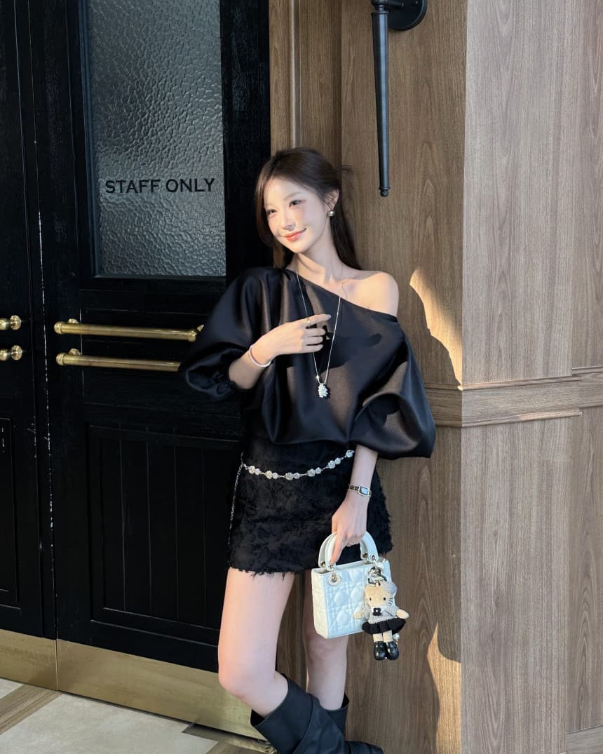 재고 있음 한국 ins 패션 품격 다용도 반팔 오프숄더 맨위 상세 이미지 20