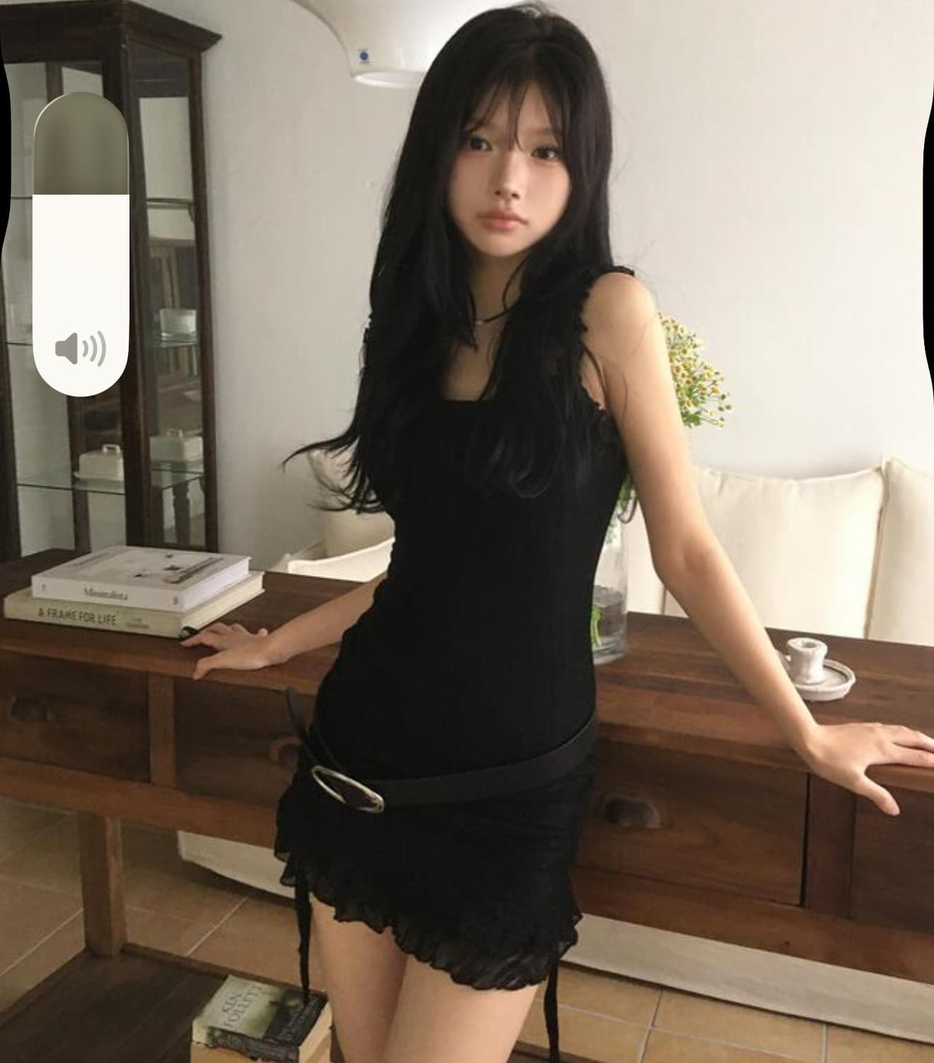 재고 있음 한국 ins 미친 보여주기 좋은 인물 레이스 슬립 몸매 가꾸기 레이스업 드레스 이미지 4