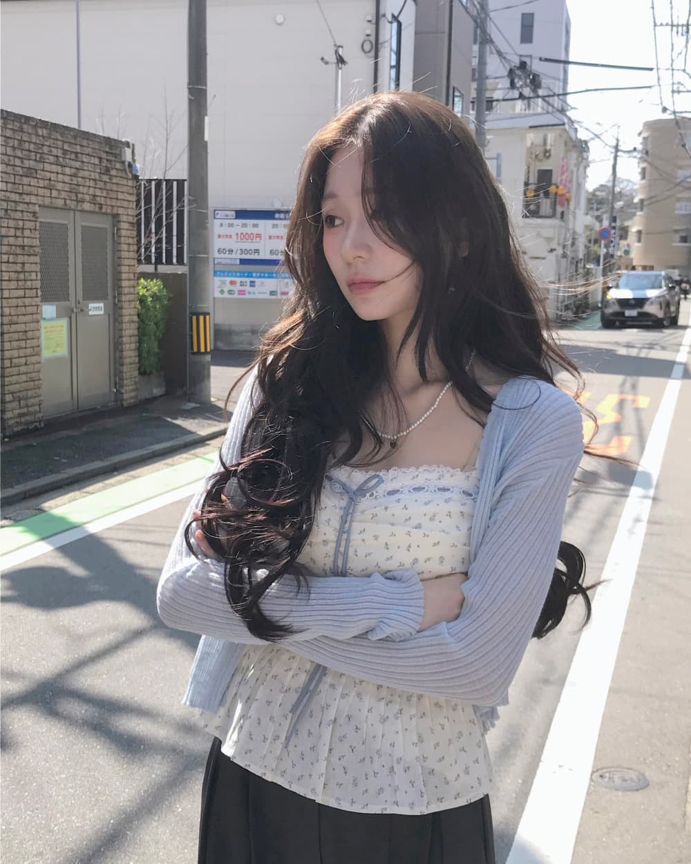 재고 있음 한국 ins 한 부서 달콤함 세트 꽃무늬 레이스 조각 슬립 여성 여름 외부 가져 가라. 오픈 가디건 상세 이미지 1