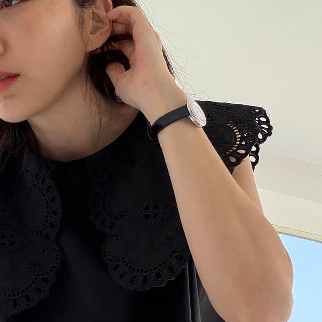 재고 있음 한국 ins 무거운 작업 홀로우 아웃 베이비 칼라 조끼 셔츠 고급 센스 고유 한 Chic 아름다운 민소매 맨위 상세 이미지 23