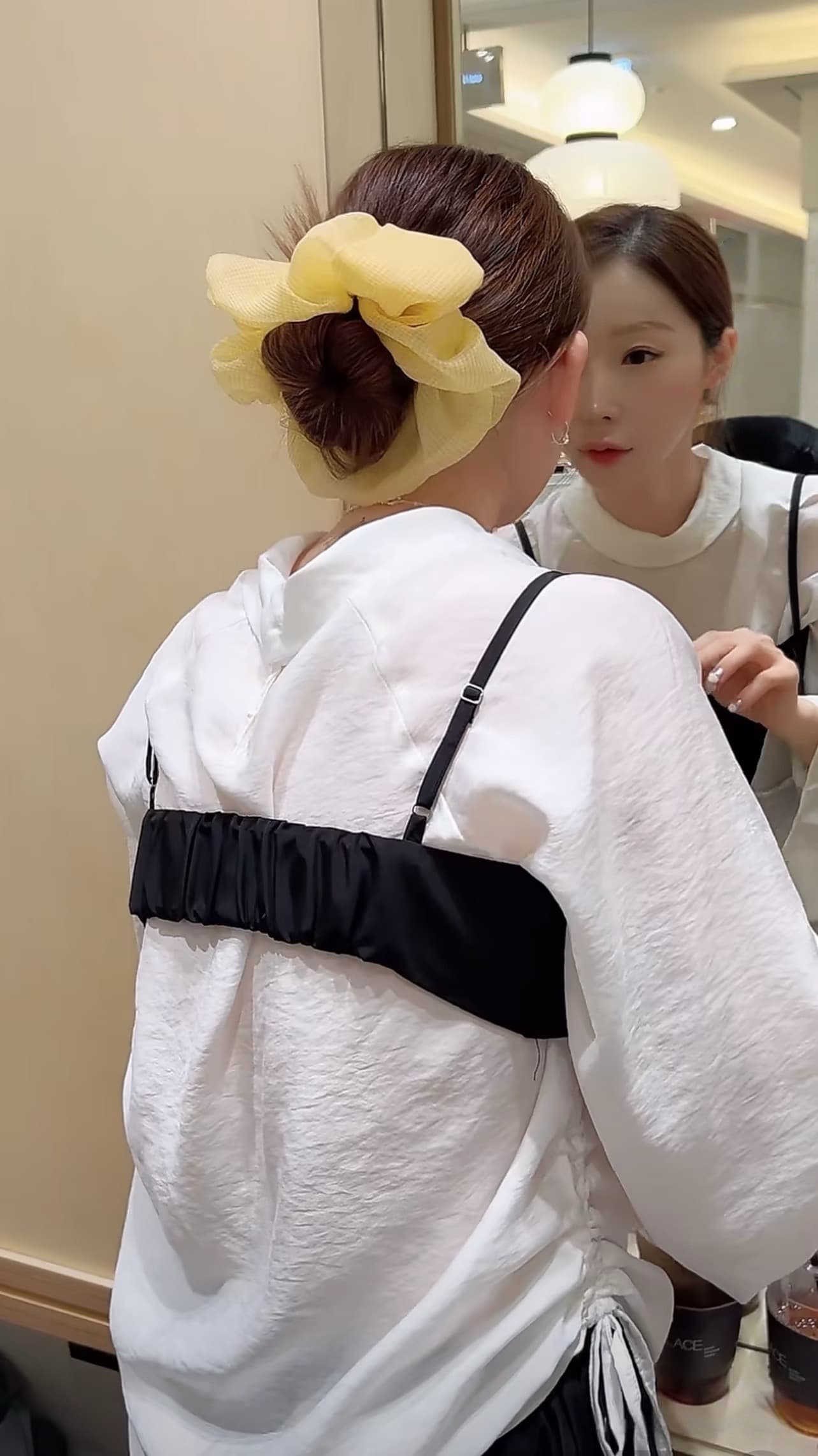 한국 chic 가을 겨울 새로운 작은 대중 다용도 루즈핏 셔츠 스택 착용 슬립 세트 상세 이미지 13