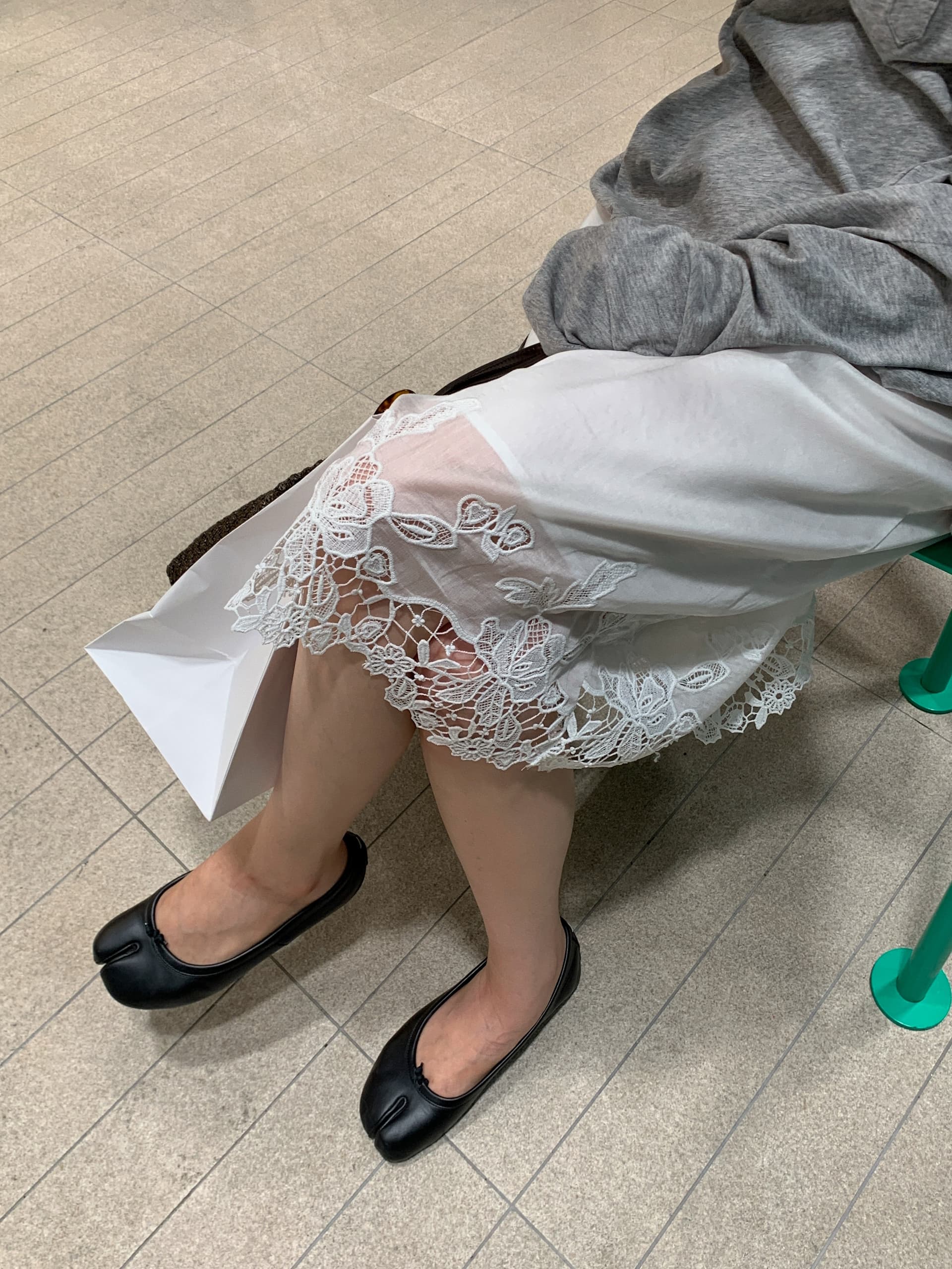 한국 chic 레이스 조각 반신 스커트 26 여름 새로운 한국 허리밴드 도루 센스 화이트 중 롱 스커트 여성 이미지 4