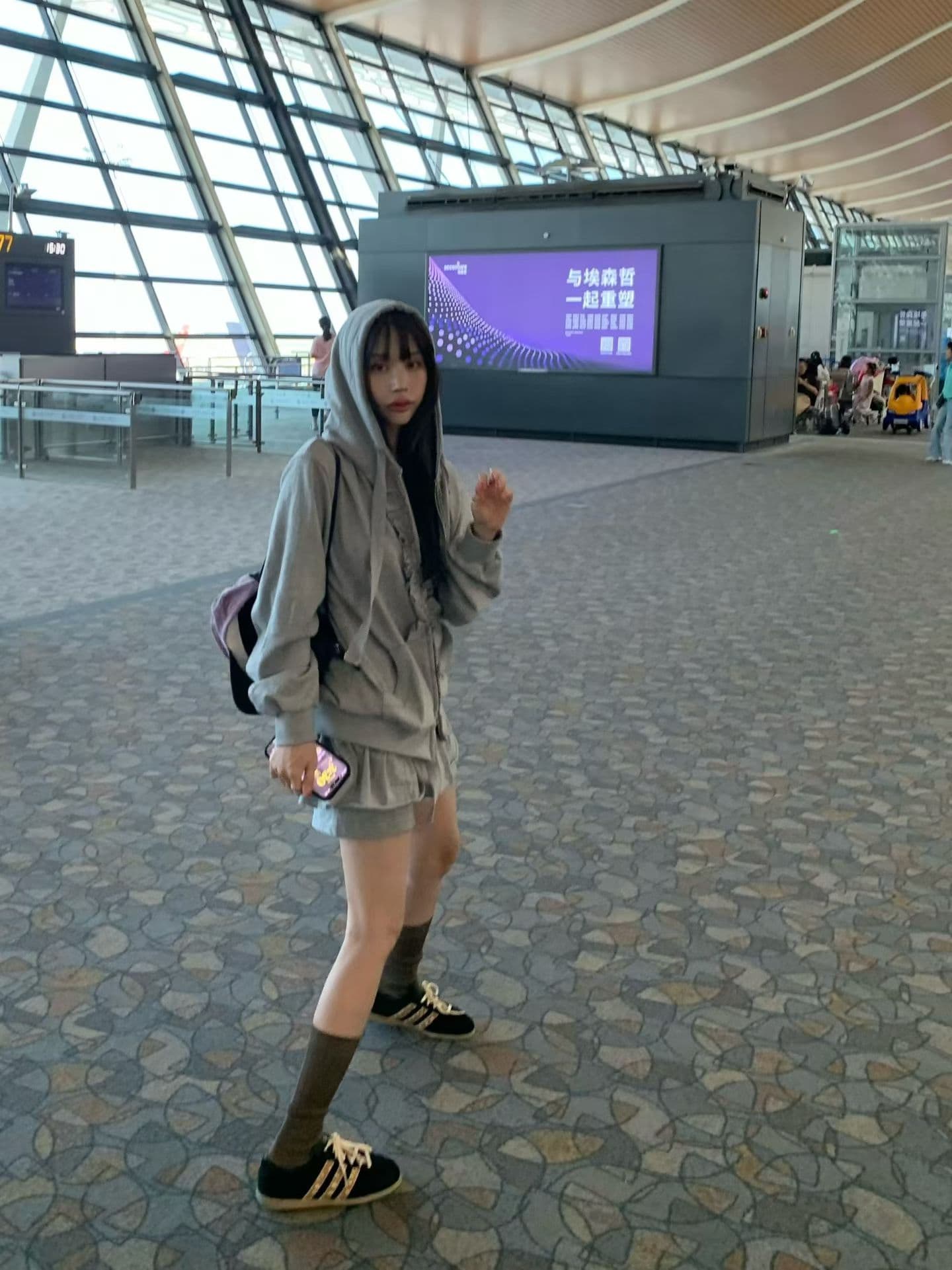 한국 ins 가을 겨울 새로운 패션 품격 후드티 세트 상세 이미지 9