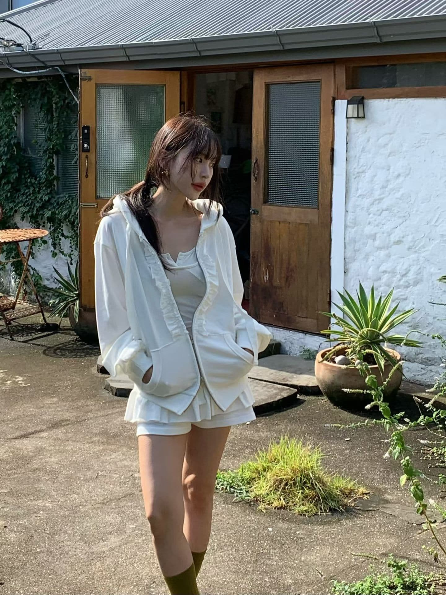 한국 ins 가을 겨울 새로운 패션 품격 후드티 세트 상세 이미지 10