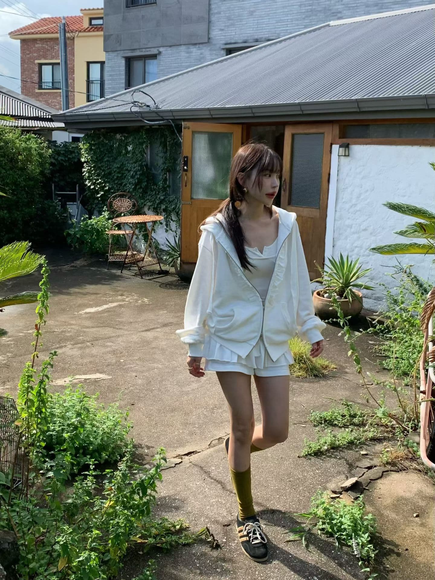 한국 ins 가을 겨울 새로운 패션 품격 후드티 세트 상세 이미지 11