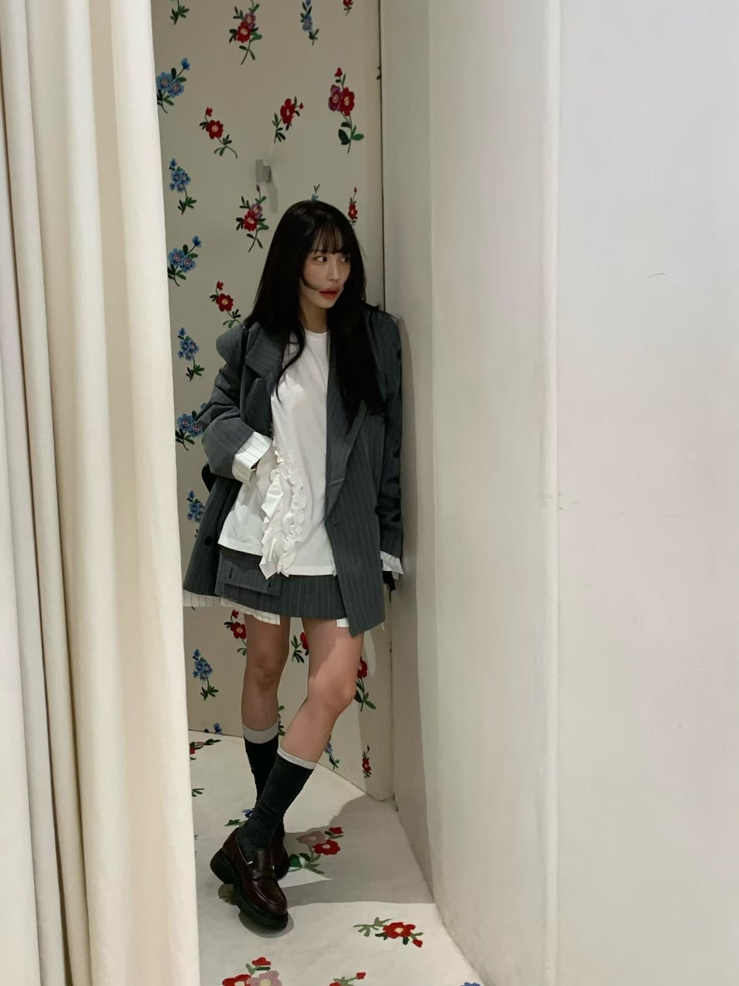 패션 품격 스트라이프 블레이저 상세 이미지 4