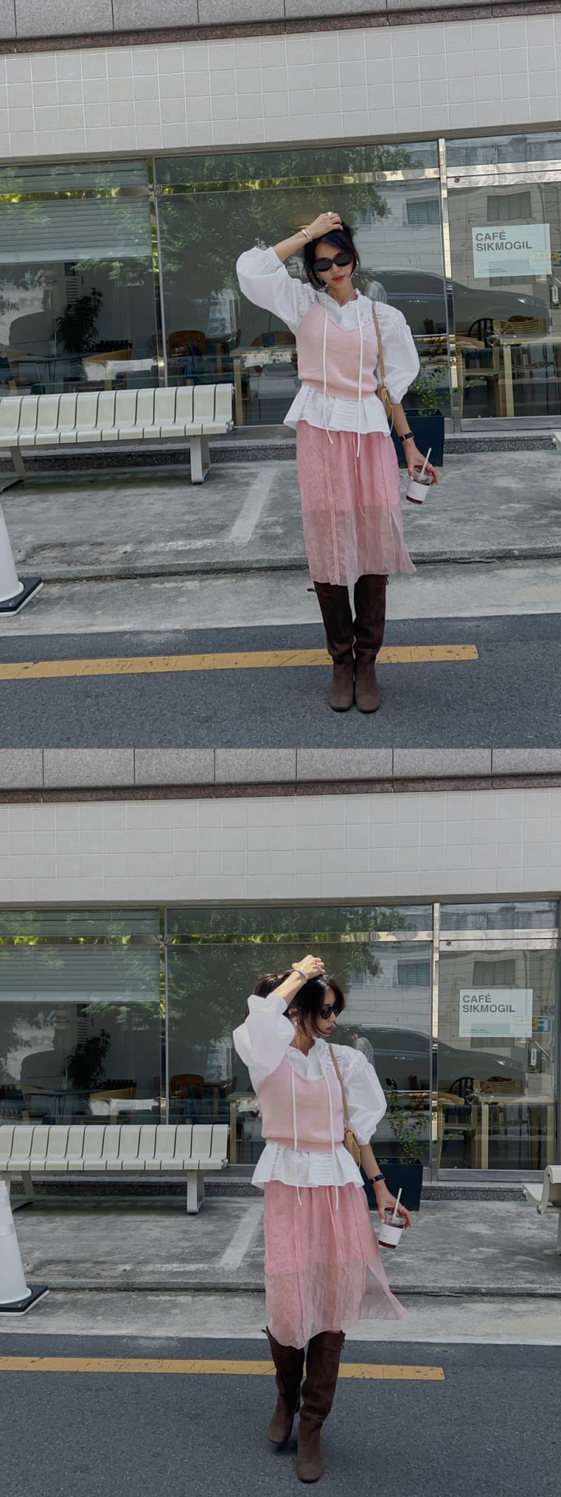 프랑스식 스탠드 칼라 프릴 레이스업 루즈핏 긴팔 여성 셔츠 화이트 레이스 레이스 연령 감소 품격 맨위 상세 이미지 11