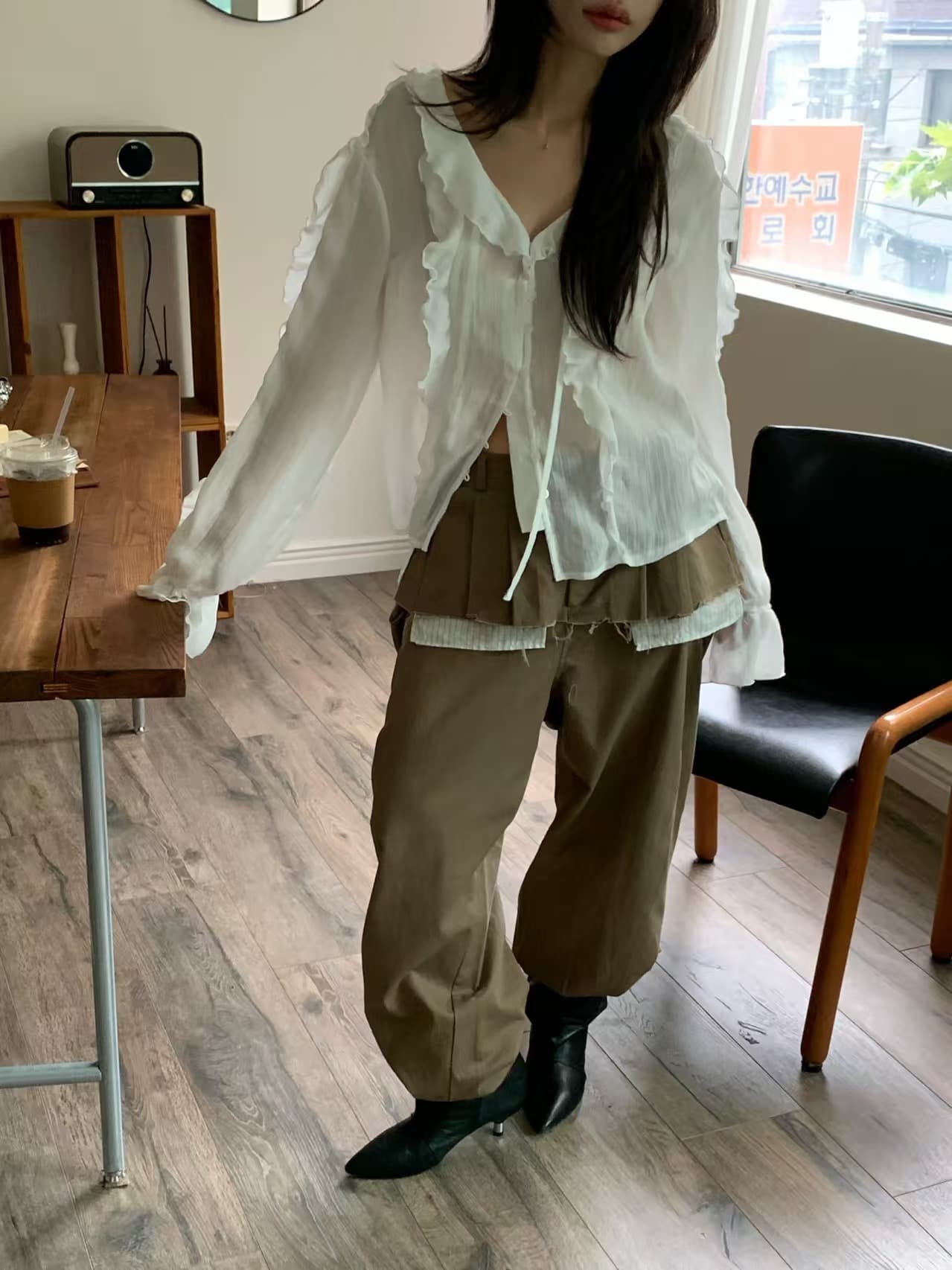 한국 ins 패션 품격 다용도 셔츠 이미지 4