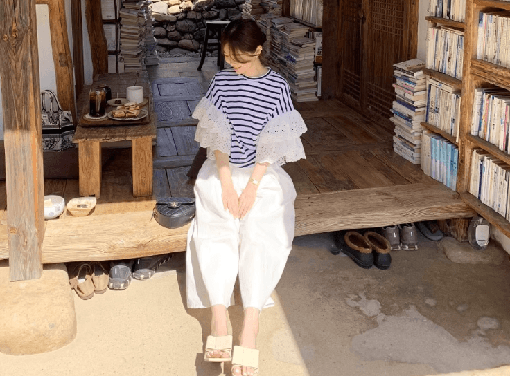 2026 봄 여름 새로운 일본 롯데 폭발 대외 무역 여성 의류 자수 홀로우 아웃 고급 레이스 t 7부 소매 티셔츠 상세 이미지 28