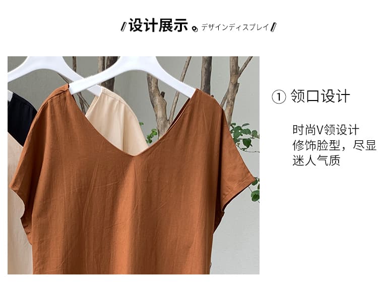 실사 한국 chic 레트로 프랑스식 비틀림 전후 둘 착용 루즈핏 롱 스커트 여름 품격 반팔 드레스 상세 이미지 6