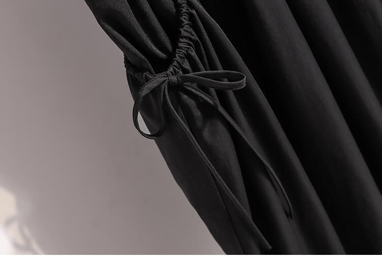 여름 빅 사이즈 여성 의류 패션 투피스 세트 단색 티셔츠 멜빵 스커트 루즈핏 편안함 학원 스타일 캐주얼 세트 여성 상세 이미지 29