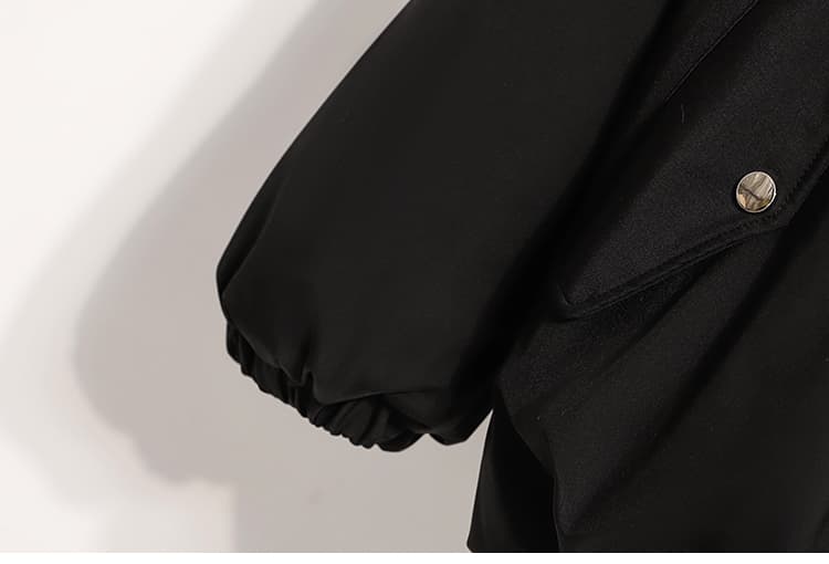 겨울 면 옷 새로운 단색 루즈핏 패션 양털 플리스 모피 칼라 후드 털이 있고 두꺼운 면 의류 여성 의류 재킷 상세 이미지 26
