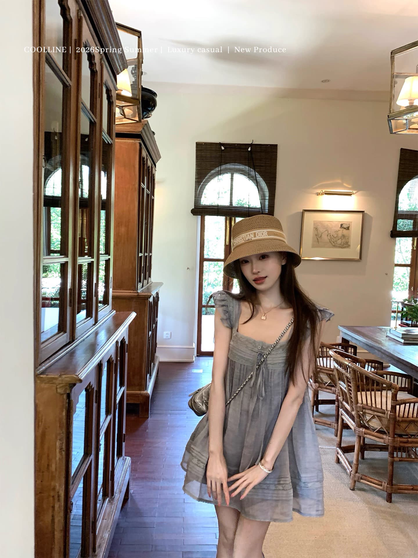 coolline 숲 희 풍음 여름 꽃 요정 제품 블루 보라색 라미 작은 날다 소매 드레스 이미지 3
