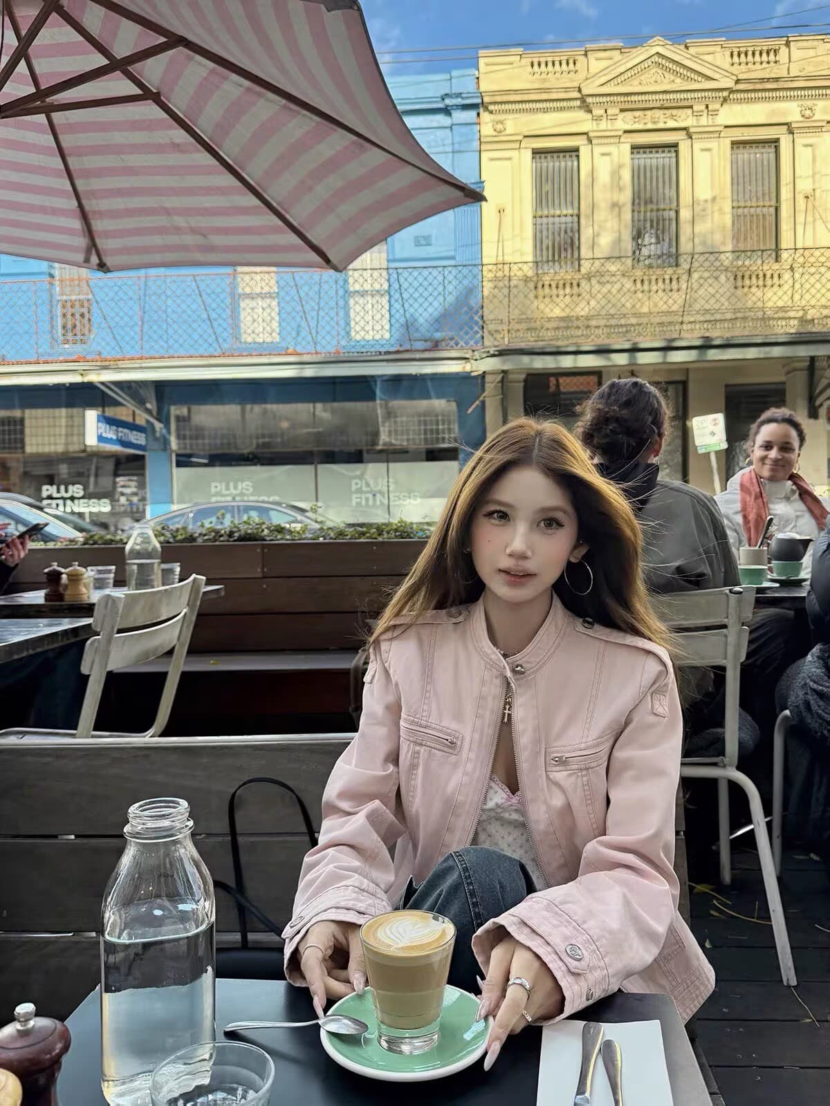 tongiiuu 아메리칸 게이머 레트로 워싱 스탠드 칼라 긍정적 인 어깨 짧은 외투 여성 짧은 캐주얼 재킷 맨위 가을