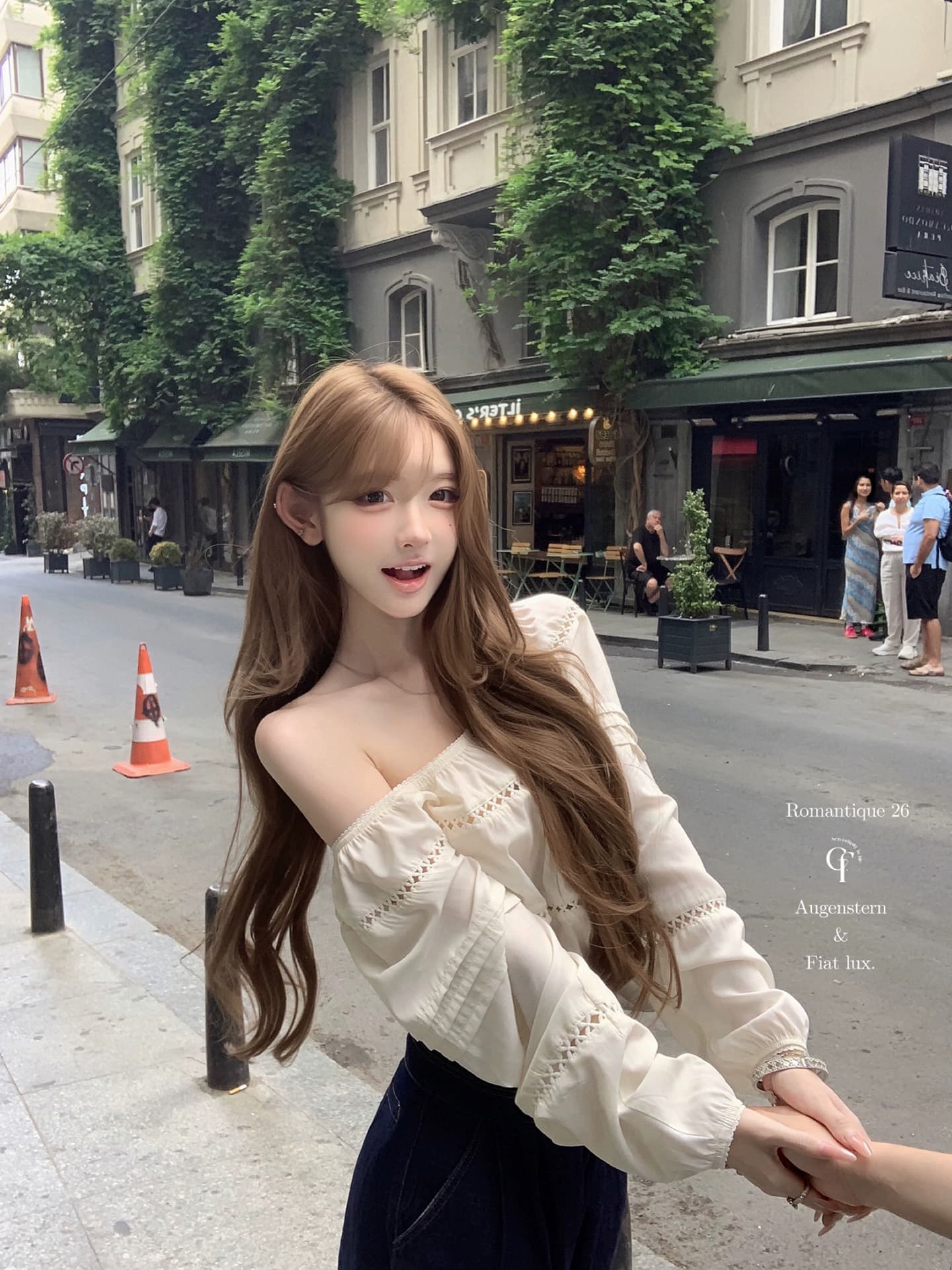 늦게 우산 우산 26 ss 백조 연습곡 miu 부서 홀로우 아웃 자수 홀로우 아웃 화이트 맨위 반 스커트 면 센스 세트 이미지 3