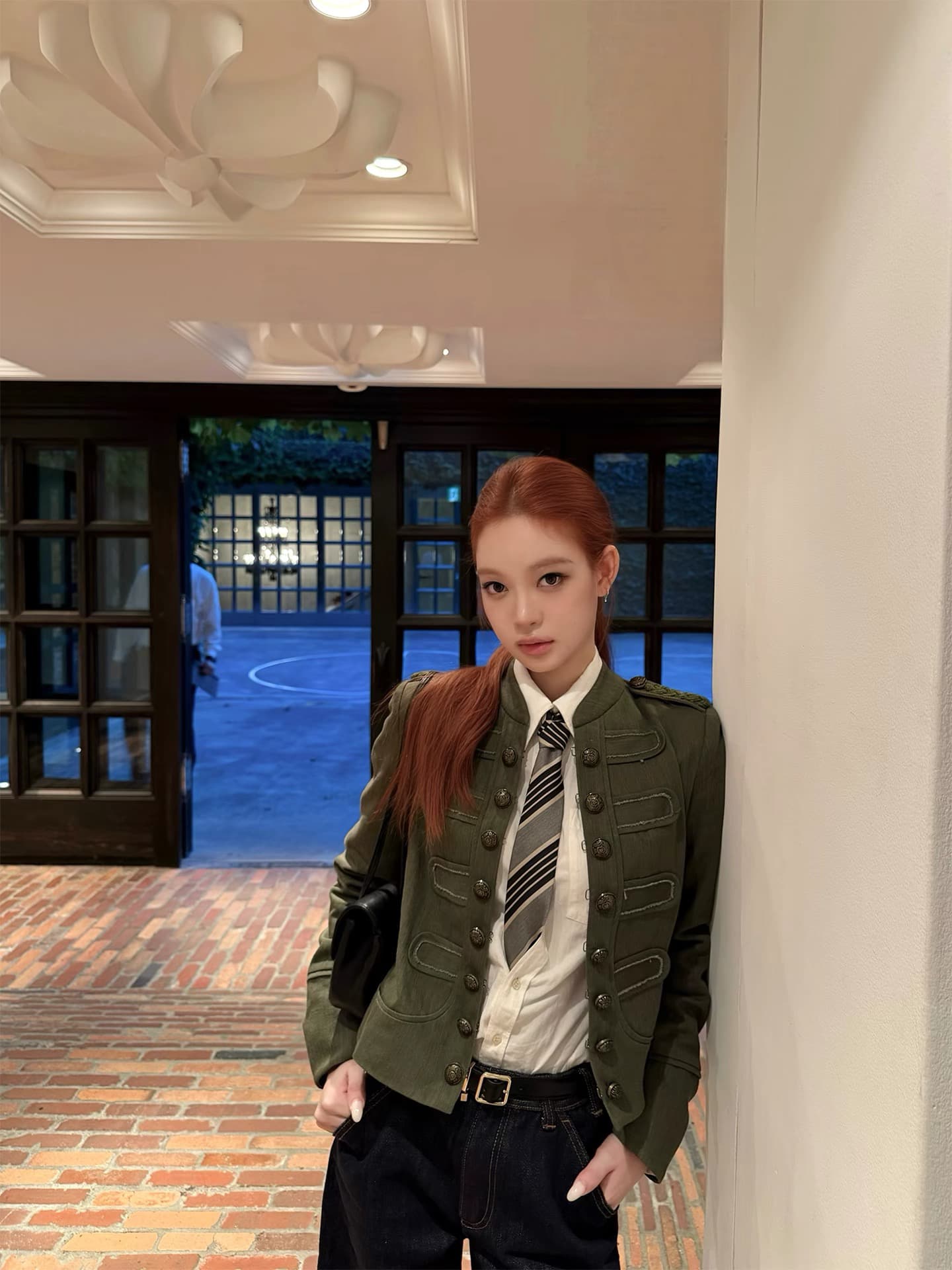 8 5 스트레이트 음 애련 하계 천 골드 센스 중년 세련된 커프스 특별 디자인 나폴레옹 재킷 이미지 2