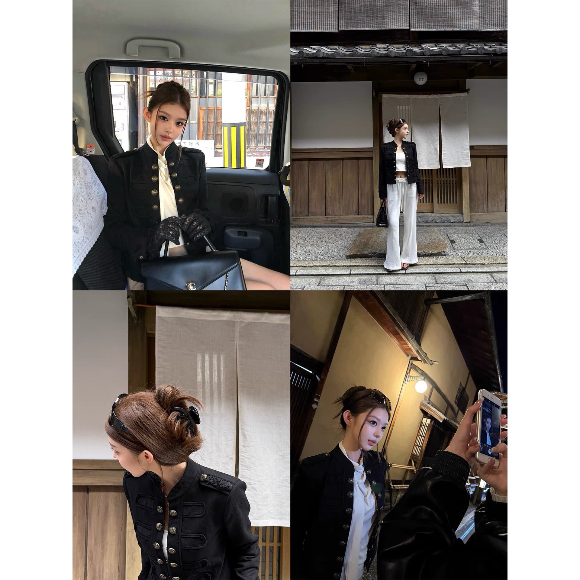 8 5 스트레이트 음 애련 하계 천 골드 센스 중년 세련된 커프스 특별 디자인 나폴레옹 재킷 이미지 5