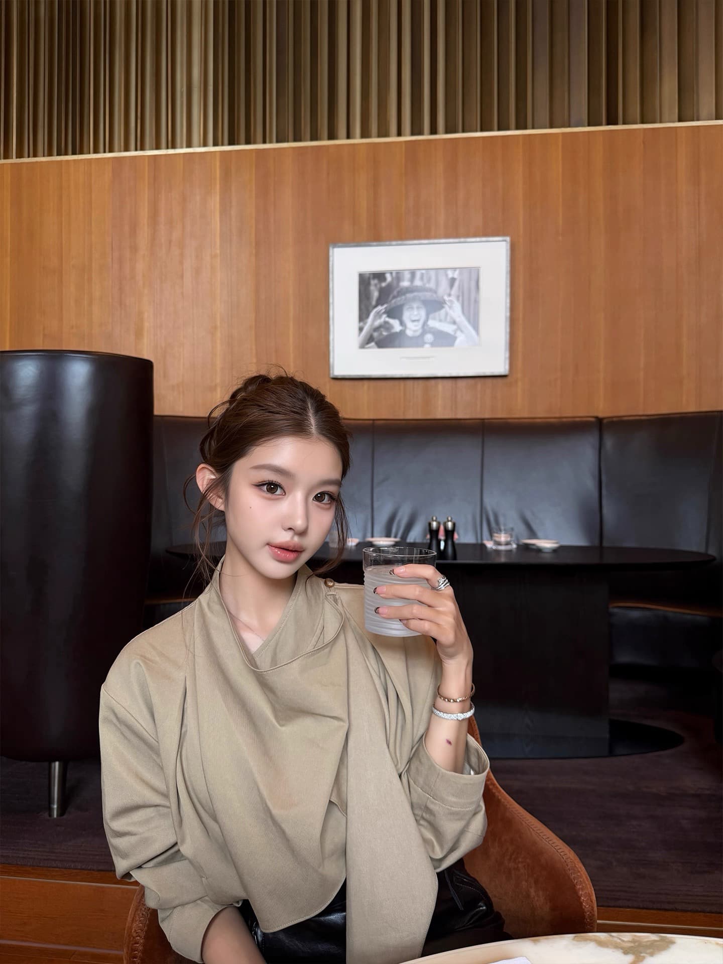 8 26 바람 위로 49 라이 경기 서울 얇은 부드러운 도루 센스 부드러운 부서 숄 흔들다 칼라 벨트 재킷 재킷 이미지 2